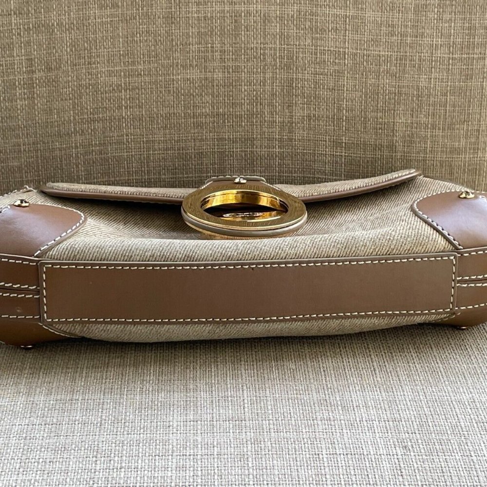 Escada Women Handbag Small Purse Bag Canvas/Leather Bag Handmade in Italy Authen - Picture 12 of 13